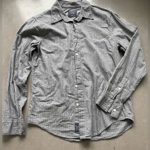 Abercrombie & Fitch Gray stripped long sleeve button down